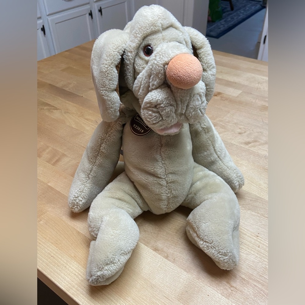 Vintage Ganz Dog Hand Puppet Wrinkles 1981 plush stuffed toy animal plushie